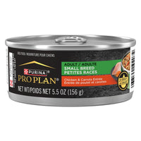 PRO PLAN ADULT SMALL BREED CHICKEN AND CARROTS ENTREE IN GRAVY WET DOG FOOD 156G CANS (PACK OF 24)