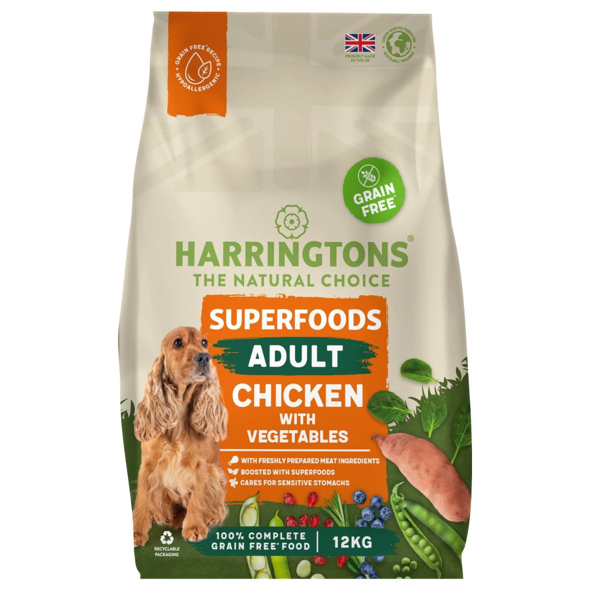 Harringtons Superfoods Chicken with Vegetables Adult Dry Dog Food - 12kg