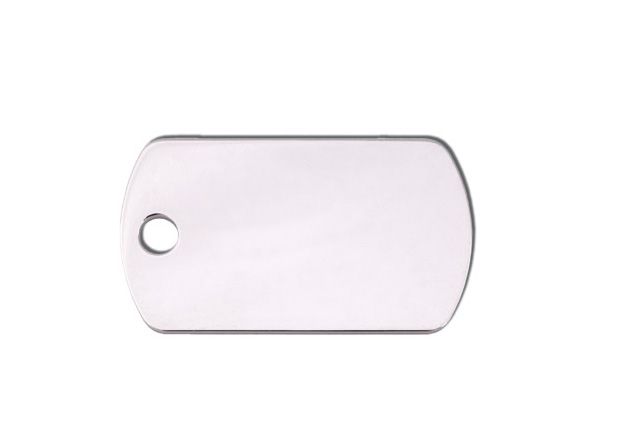 ID Tag Military Small Chrome  -