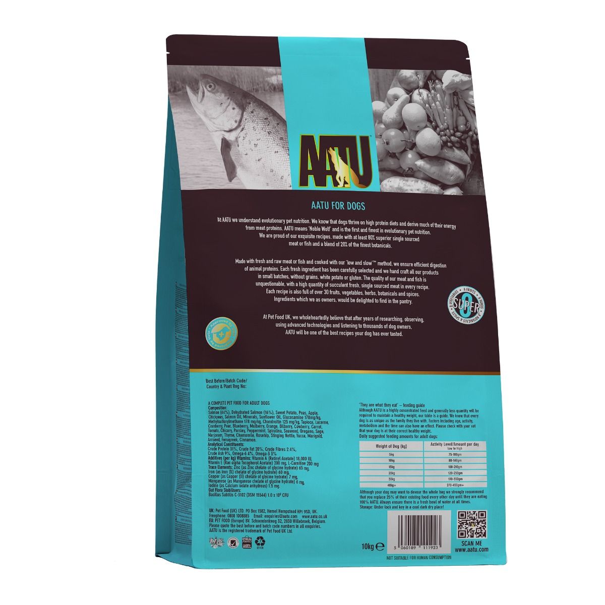 AATU Free Run Salmon Dry Dog Food - 10kg