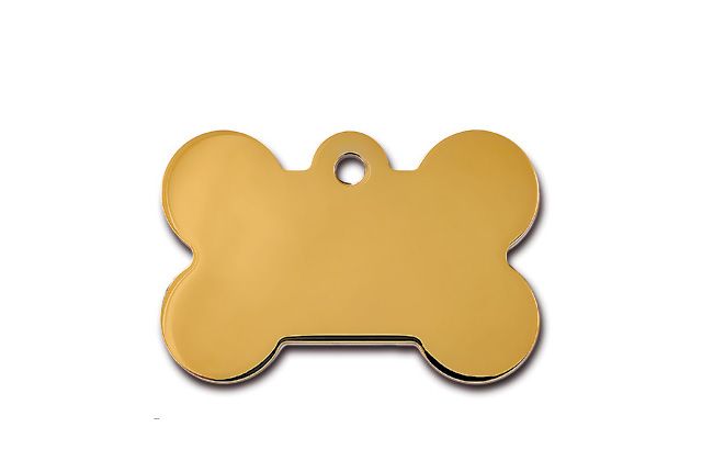 ID Tag Bone Brass  - GOLD