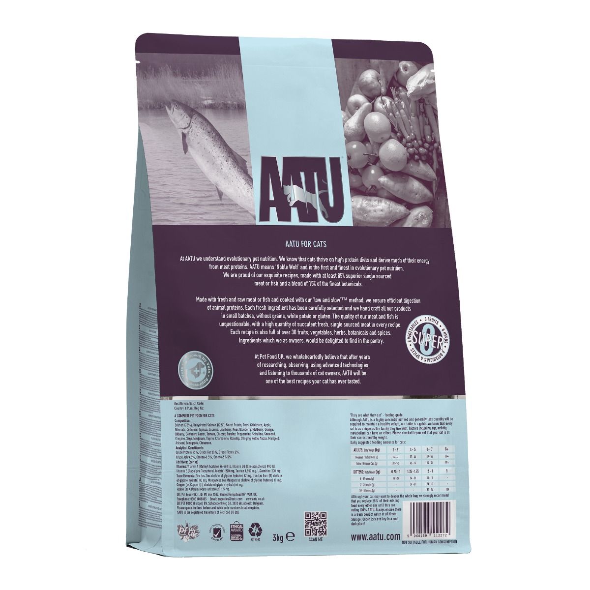 AATU Free Run Salmon Dry Cat Food 3kg - 3kg