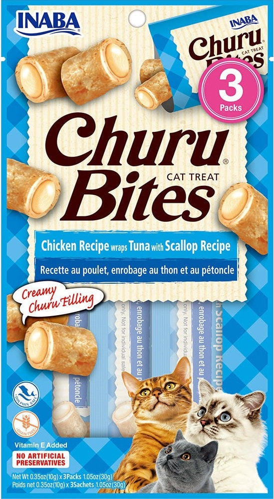 Inaba Churu Chicken Recipe Wraps Tuna With Scallop Recipe 30g 3 Pouches Per Pack