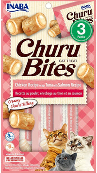 Thumbnail for Inaba Churu Chicken Recipe Wraps Tuna With Salmon Recipe 30g - 3 Pouches Per Pack