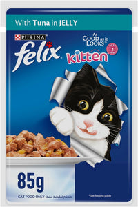 Thumbnail for Purina Felix As Good As It Looks Kitten Wet Food Tuna 85g