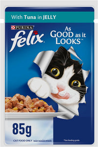 Thumbnail for Purina Felix As Good As It Looks Adult Cat Wet Food Tuna 85g