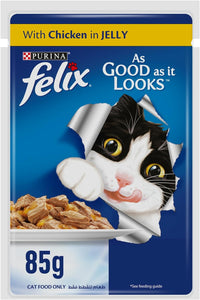 Thumbnail for Purina Felix As Good As It Looks Adult Cat Wet Food Chicken 85g