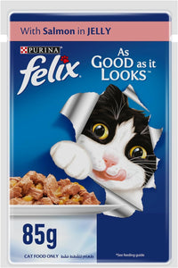 Thumbnail for Purina Felix As Good As It Looks Adult Cat Wet Food Salmon 85g