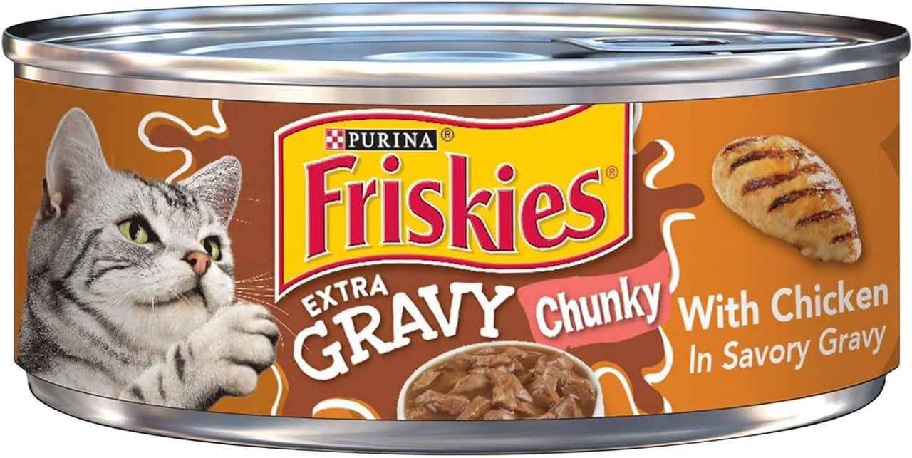 Purina Friskies Cat Wet Food Extra Gravy Chunky Chicken 5.5oz