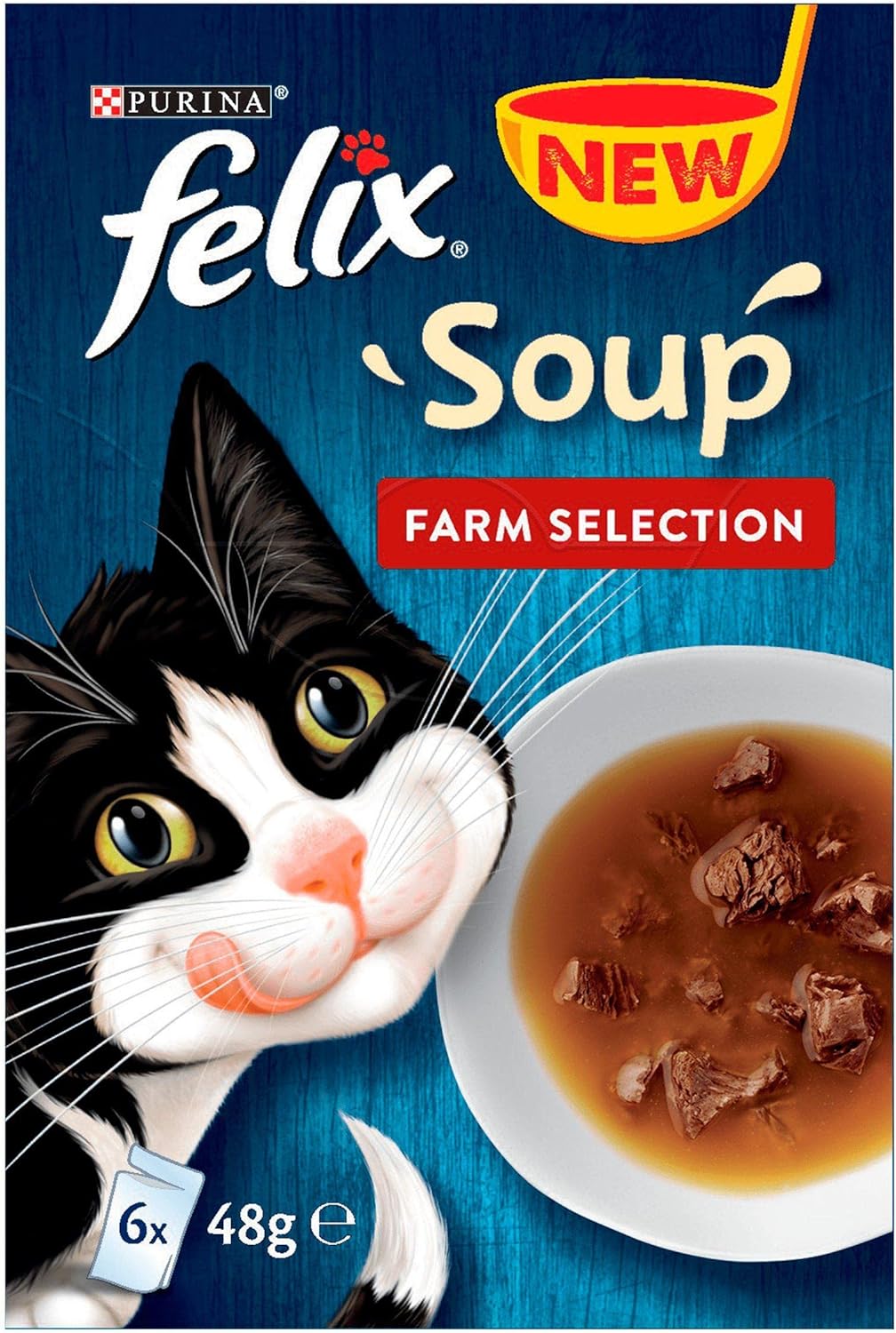 Purina Felix Soup Cat Wet Food Farm Selection 48g