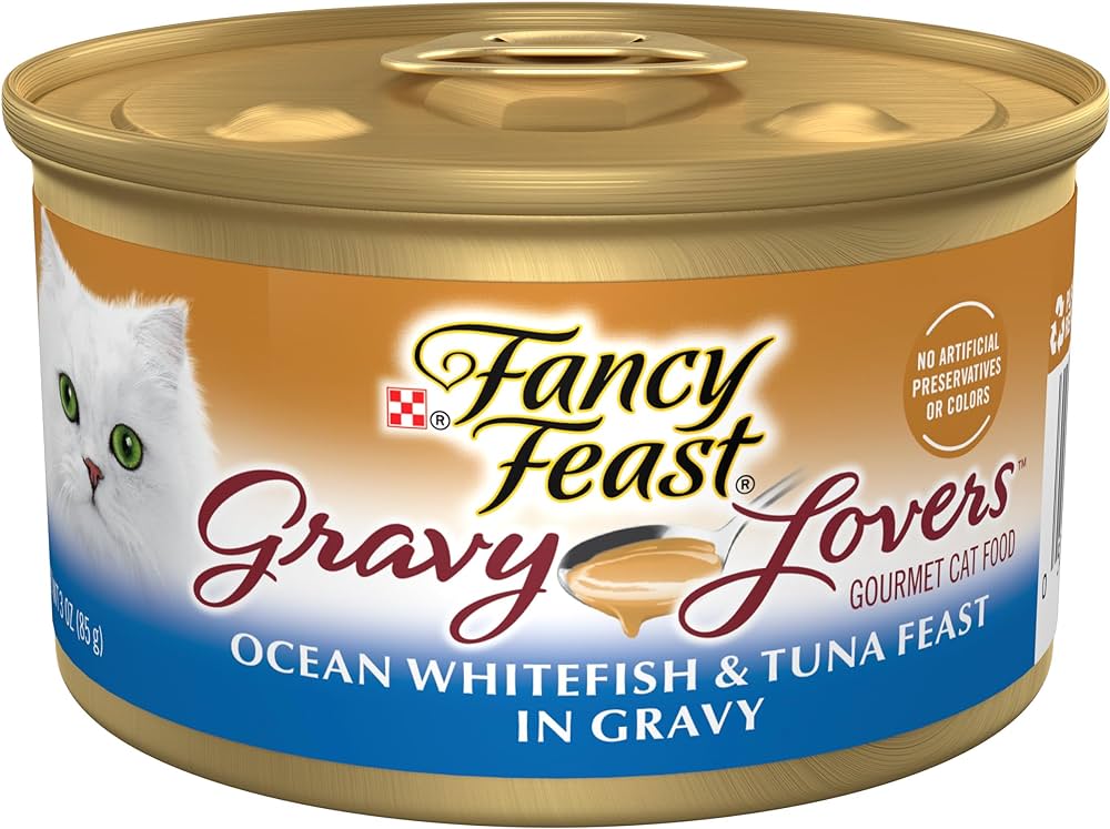 Purina Fancy Feast Gravy Lover Cat Wet Food Ocean White Fish Tuna 85g