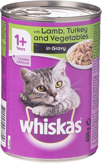 Thumbnail for Whiskas Tasty Mince Lamb, Turkey and Vegetables in Gravy Cat Food, 400 gm