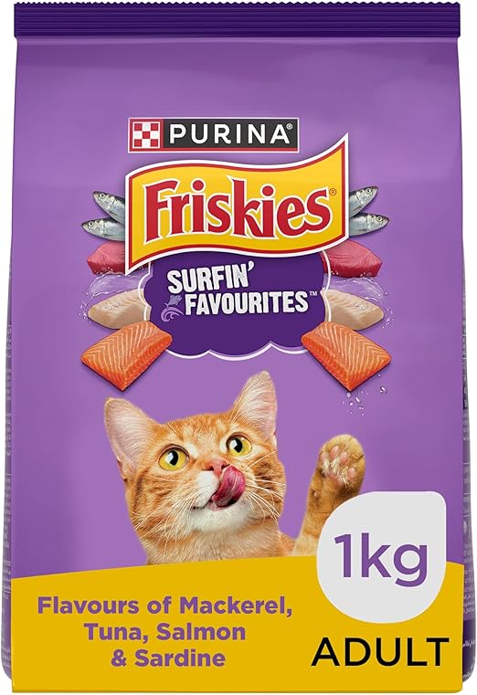 Purina Friskies Surfin Favourites Cat Dry Food 1Kg