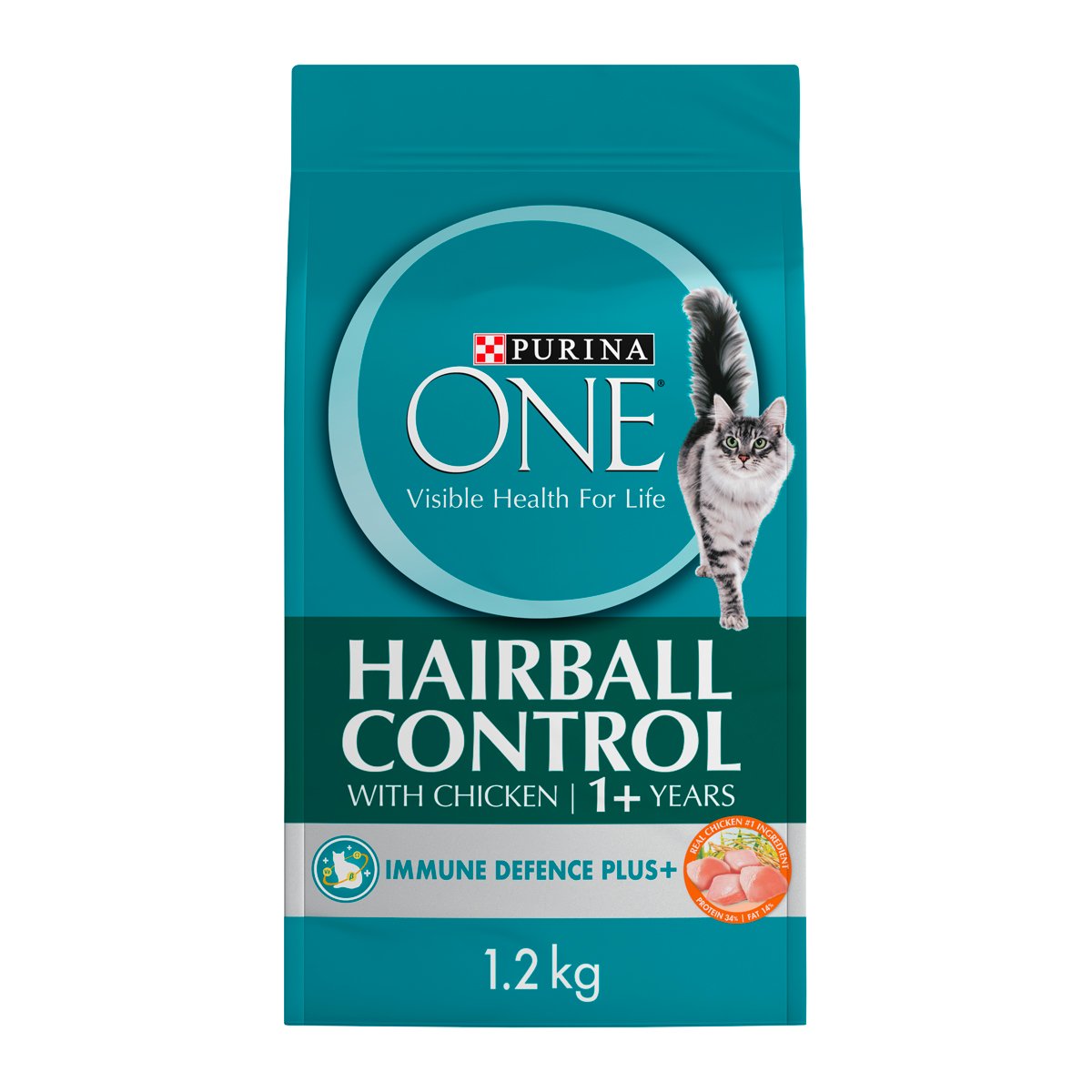 Purina One Hairball Control Cat Dry Food Chicken 1.2kg