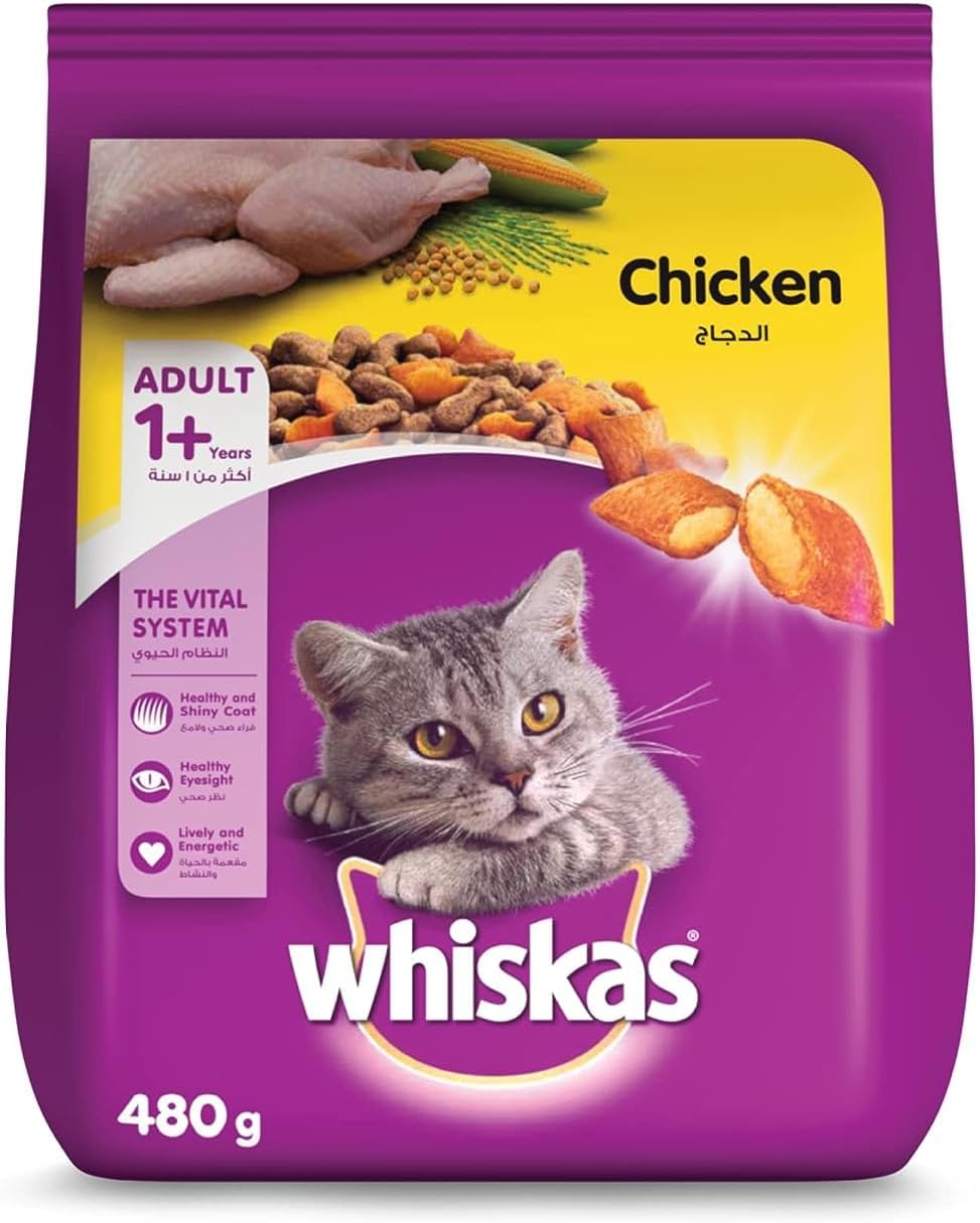 Whiskas Ocean Fish, Dry Food Adult, 1+ Years, 480G