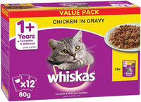 Thumbnail for Whiskas Chicken Gravy wet food 80g (Pack of 12 x 80g)