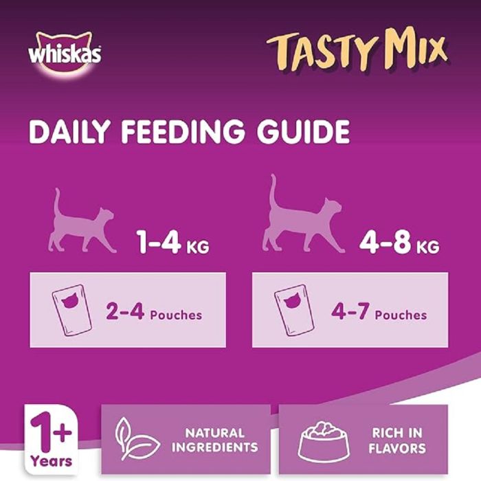 Whiskas Tasty Mix Chicken & Salmon Wet Cat Food (4 x 70g)