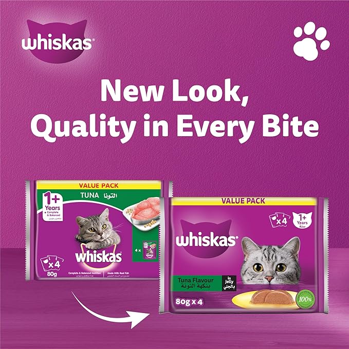 Whiskas Tuna 80g - Pack of 4