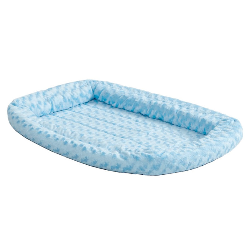 QuietTime Powder Blue Fashion Double Bolster Bed - 18 inch