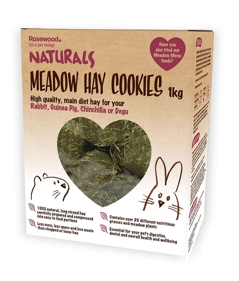 Rosewood Naturals Meadow Hay Cookies Small Animal Food 1kg - 1kg