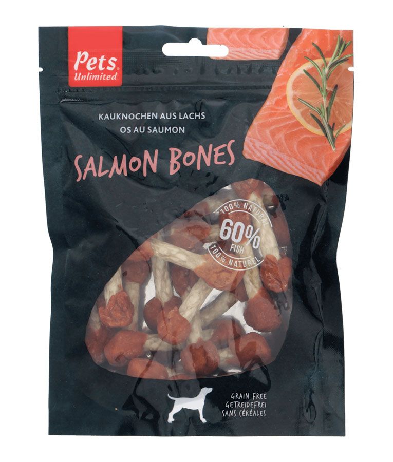 Pets Unlimited Salmon Bones Dog Treats 150g -