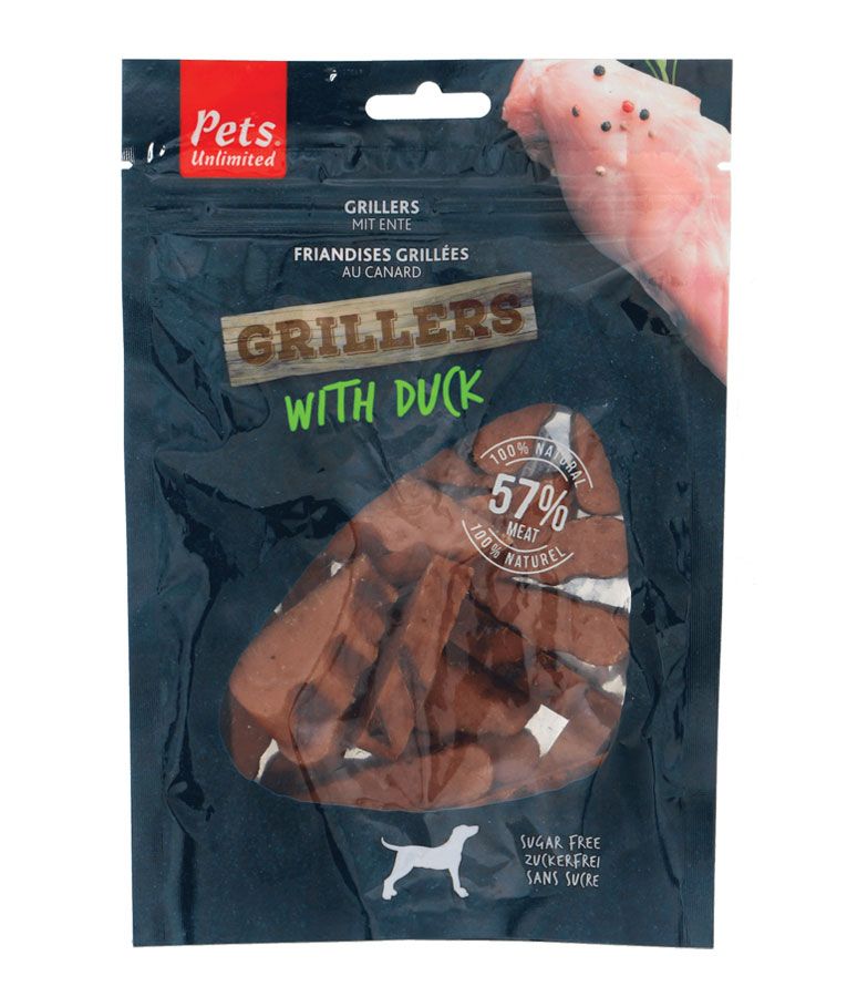 Pets Unlimited Grillers with Duck Dog Treats 100g -