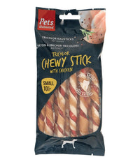 Thumbnail for Pets Unlimited Tricolor Chewy Stick with Chicken Small Dog Treats 10pcs -