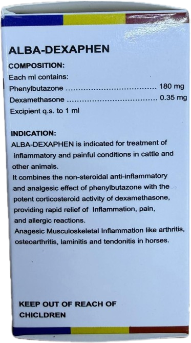 ALBA-DEXAPHEN (Phenylbutazone & Dexamethasone) 50ml