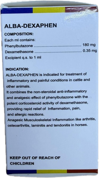 ALBA-DEXAPHEN (Phenylbutazone & Dexamethasone) 50ml