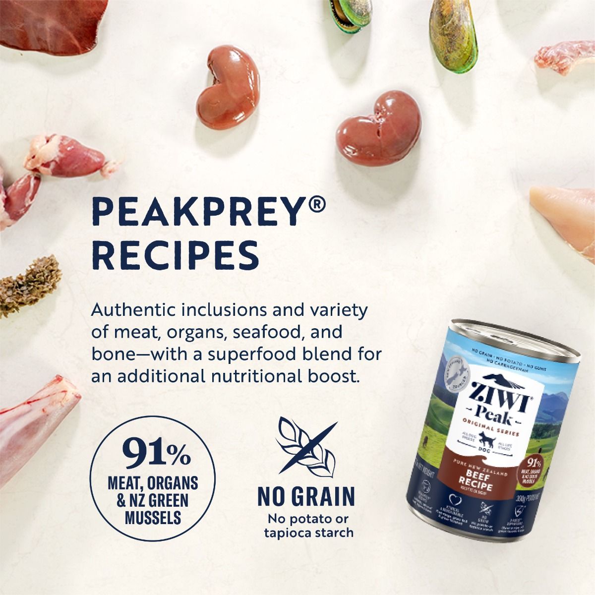 ZIWI Peak Beef Recipe Wet Dog Food - 170G