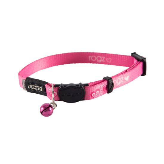 Rogz Kiddycat Pink Hearts Cat Collar - Small