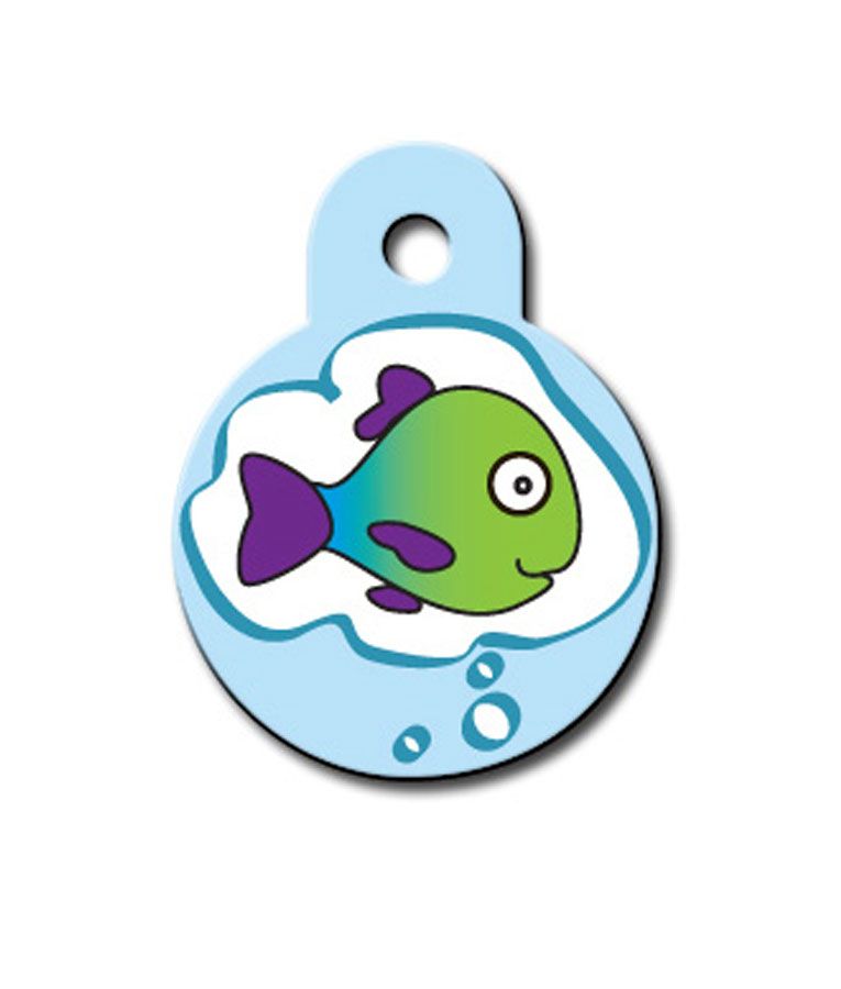 ID Tag Circle Small Fish Dream  -