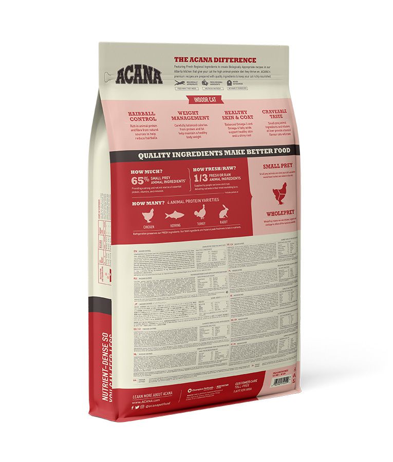 Acana Indoor Entree Adult Dry Cat Food - 1.8KG