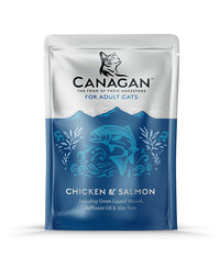 Thumbnail for Canagan Chicken & Salmon Adult Wet Cat Food 85g Pouch - 85G