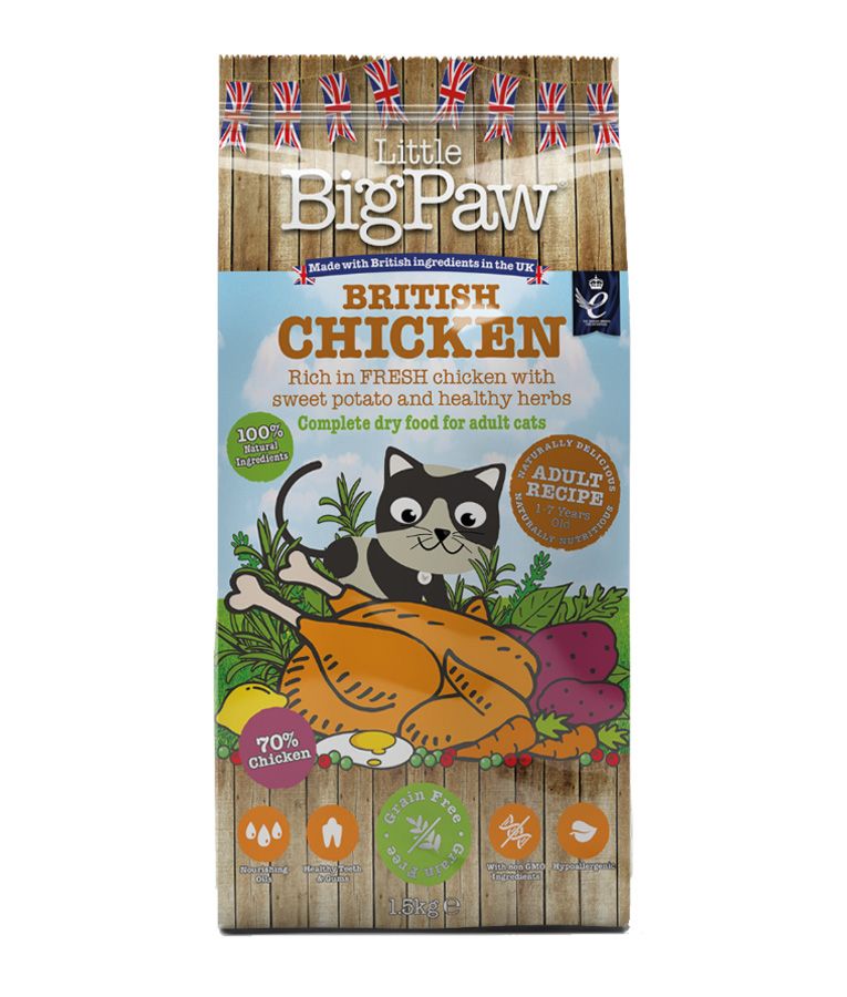 Little BigPaw British Chicken Adult Dry Cat Food - 1.5kg