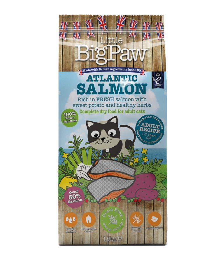 Little BigPaw Atlantic Salmon Adult Dry Cat Food - 1.5kg