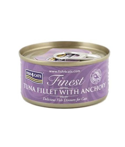 Fish4Cats Finest Tuna Fillet with Anchovy Wet Cat Food 70g - 70G