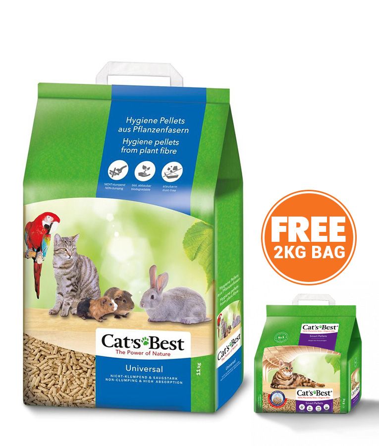 Cat's Best Universal Small Animal Litter - 11KG