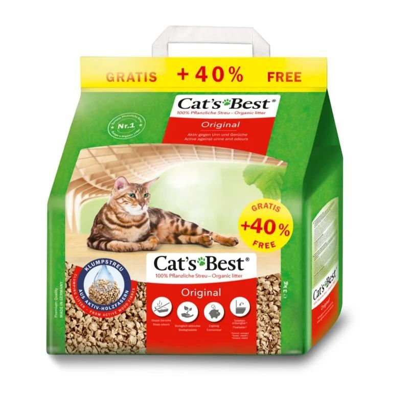 Cat's Best Original Organic Cat Litter 5lt + 2lt FREE - 3kg