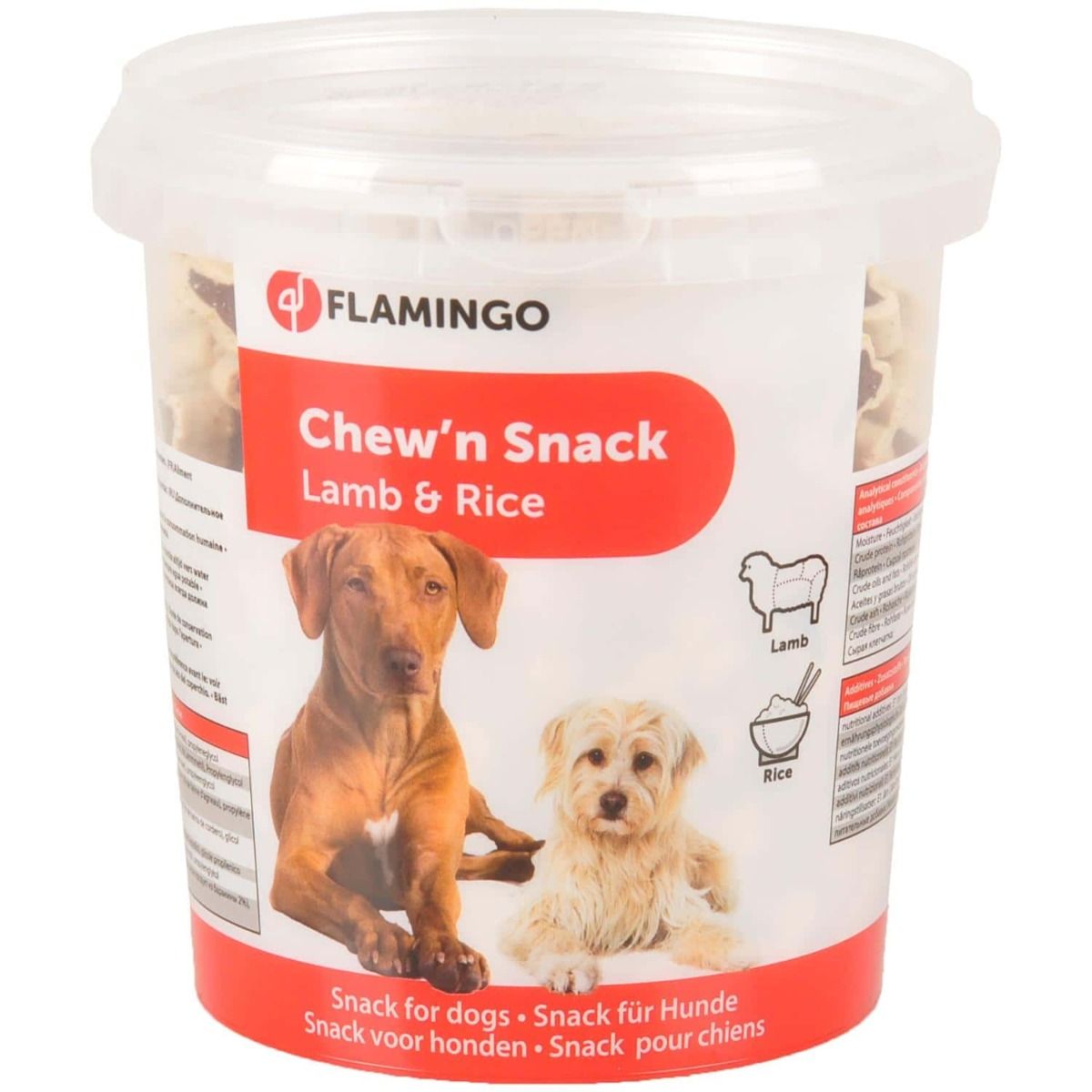 Flamingo Chew'n Snack Lamb & Rice Dog Treats 500g - 500g