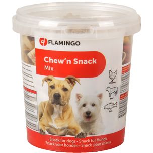 Flamingo Chew'n Snack Training Mix Bones Dog Treats 500g - 500g