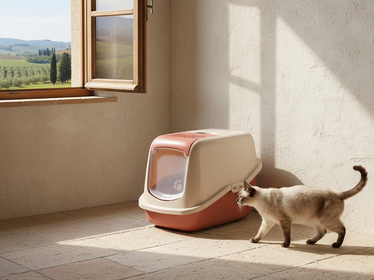 Savic Nestor Cat Toilet Home - RED