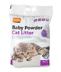 Thumbnail for Flamingo Bentonite Baby Powder Scent Clumping Cat Litter - 15KG