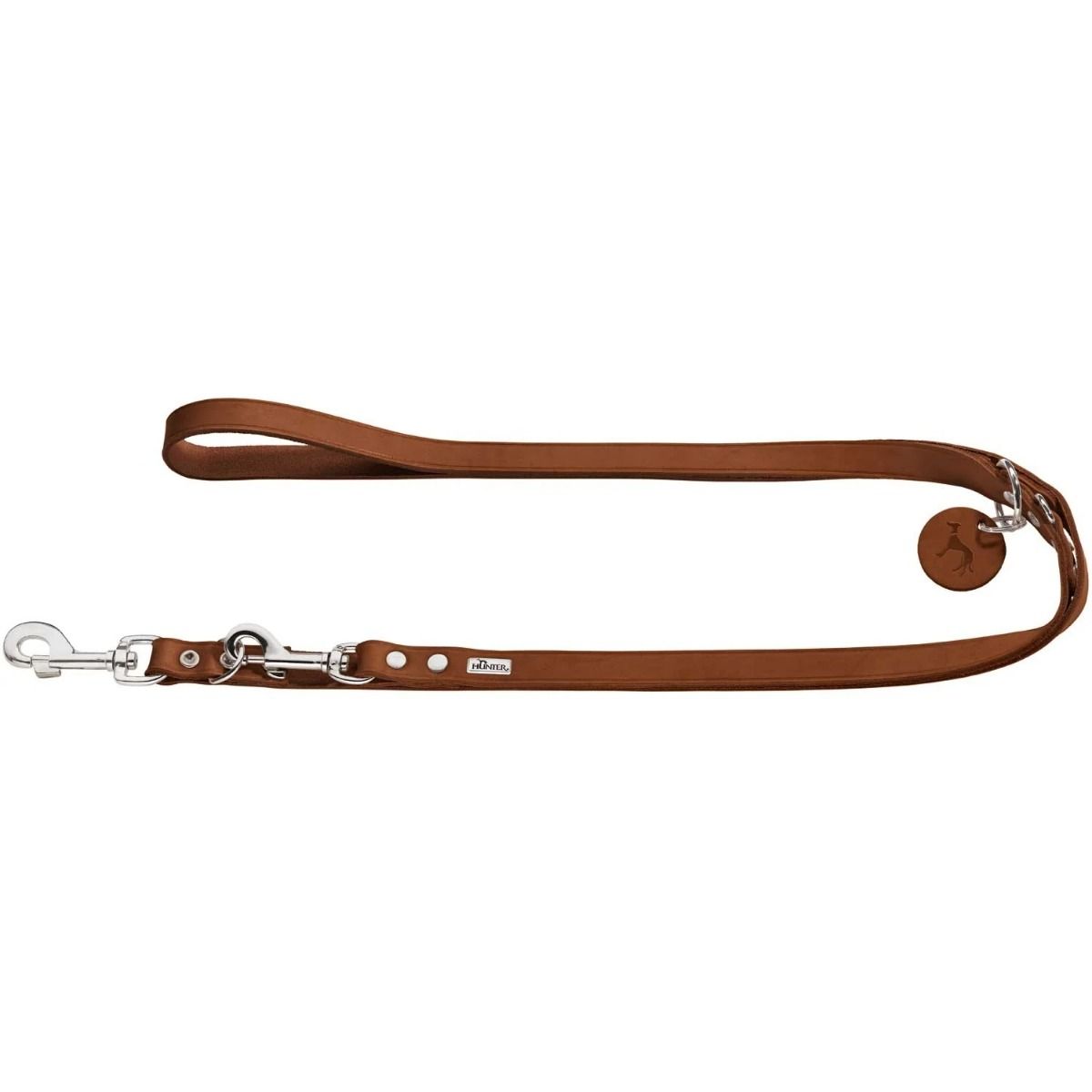 Hunter Cow Leather Training Dog Leash - Cognac 16/100