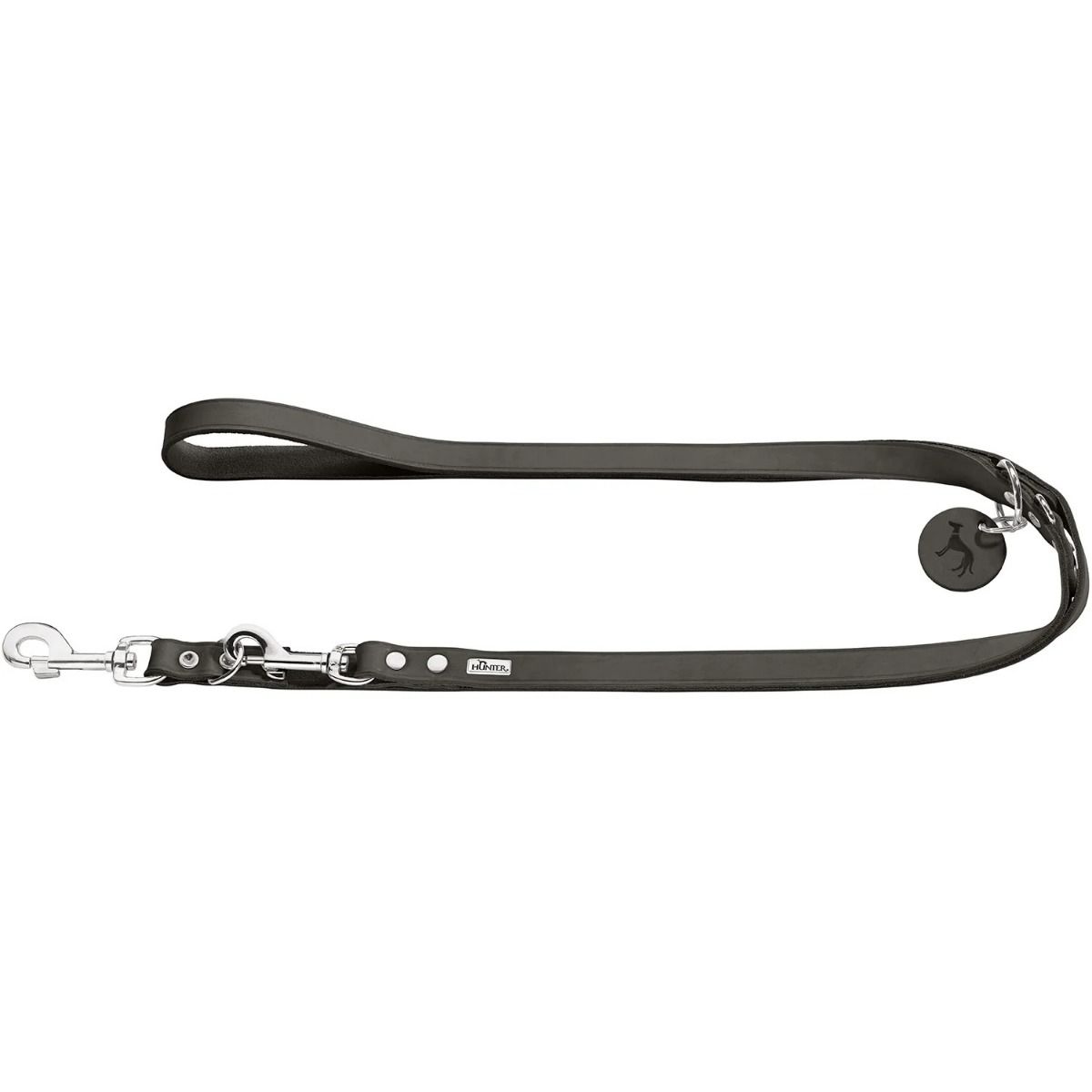 Hunter Cow Leather Training Dog Leash - Stone Grey 20/100