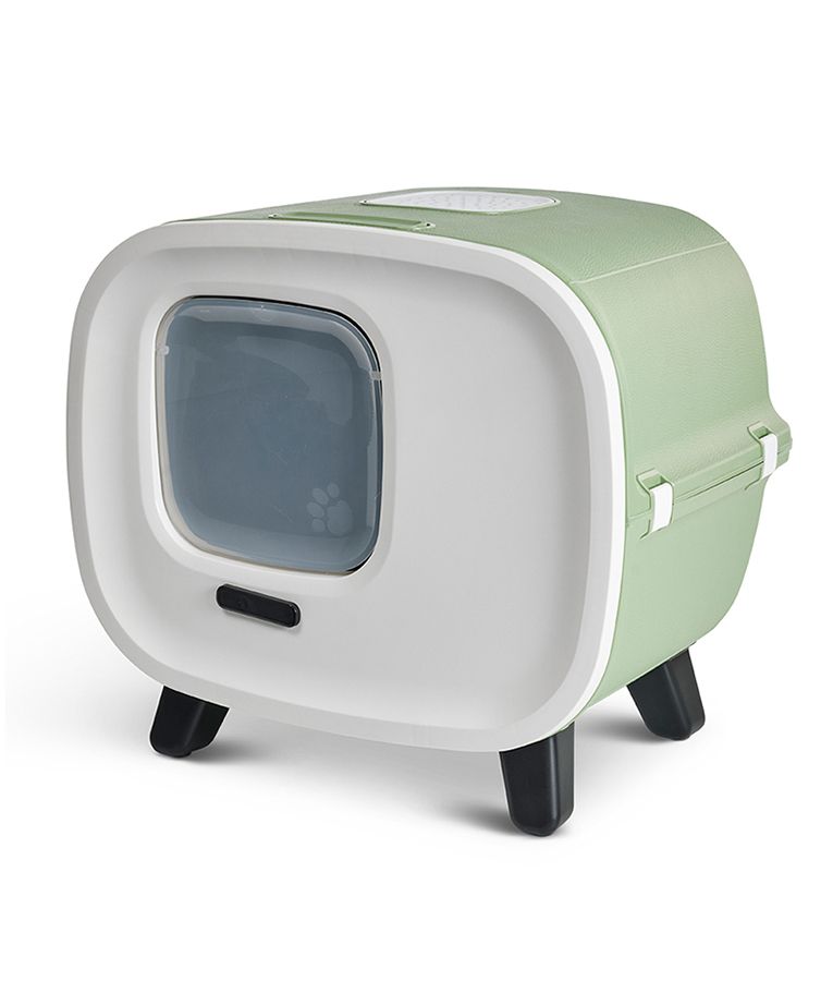 Savic Mira De Lux Toilet Home Cat Litter Box - Botanical Green