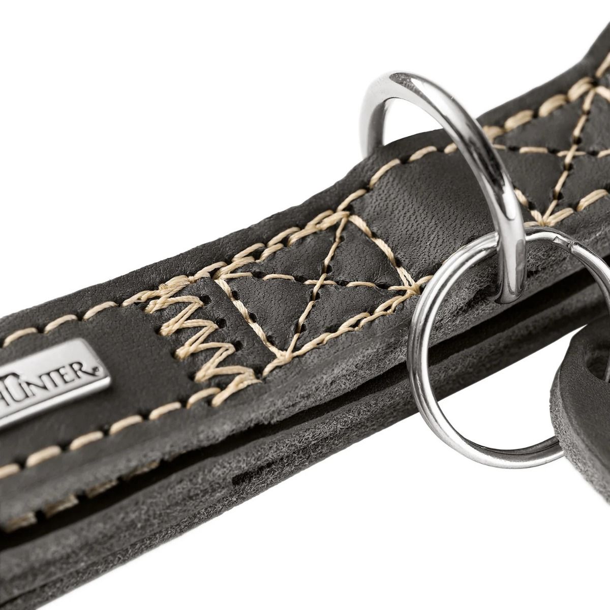 Hunter Aalborg Alu-Strong Dog Collar - Stone Grey Large