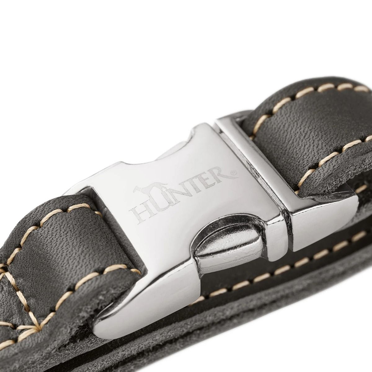 Hunter Aalborg Alu-Strong Dog Collar - Stone Grey Medium