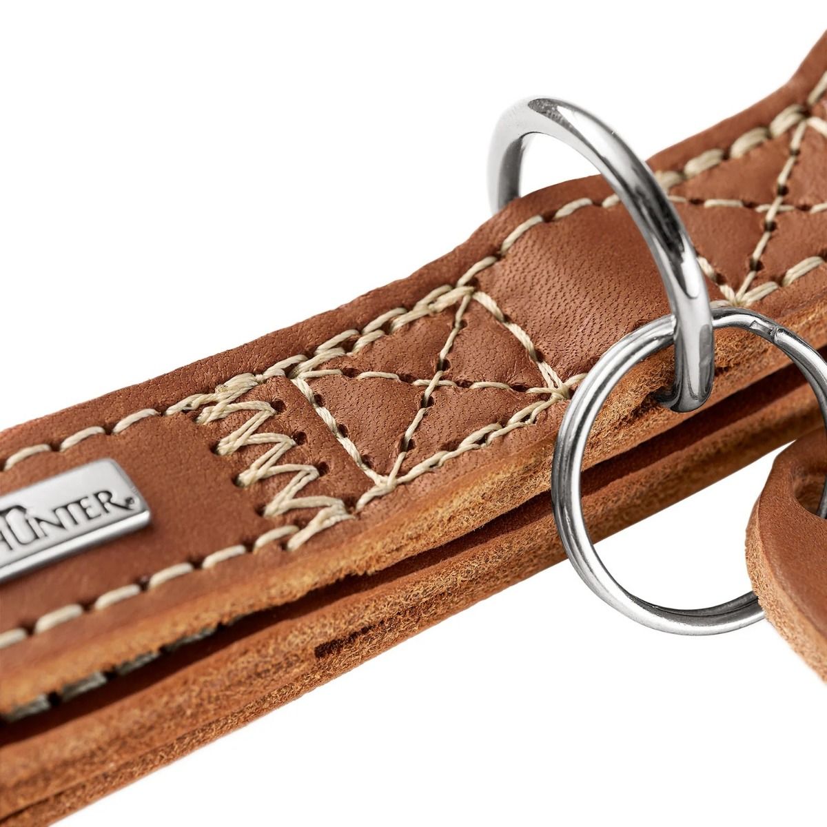 Hunter Aalborg Alu-Strong Dog Collar - Cognac Medium