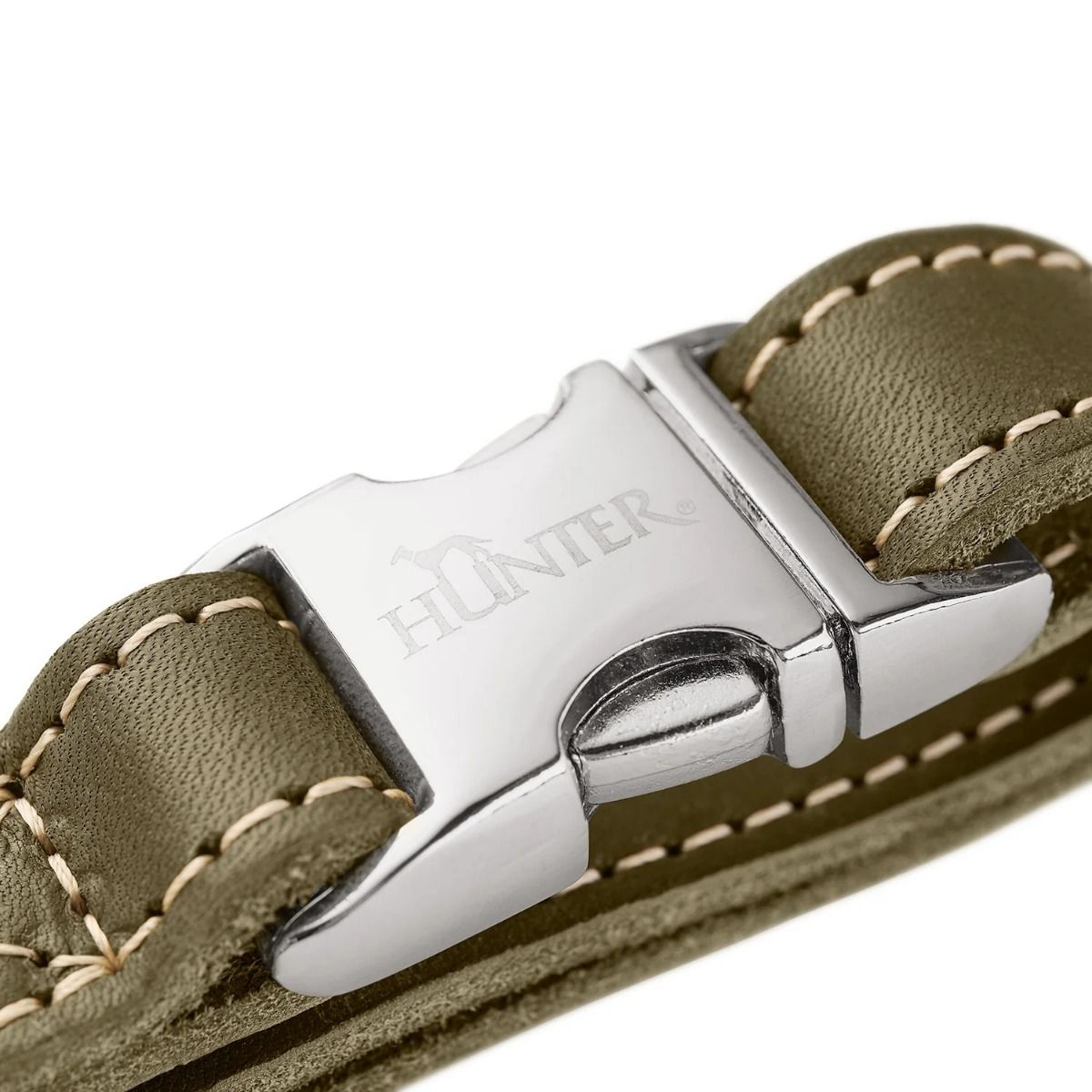 Hunter Aalborg Alu-Strong Dog Collar - Olive Green Large